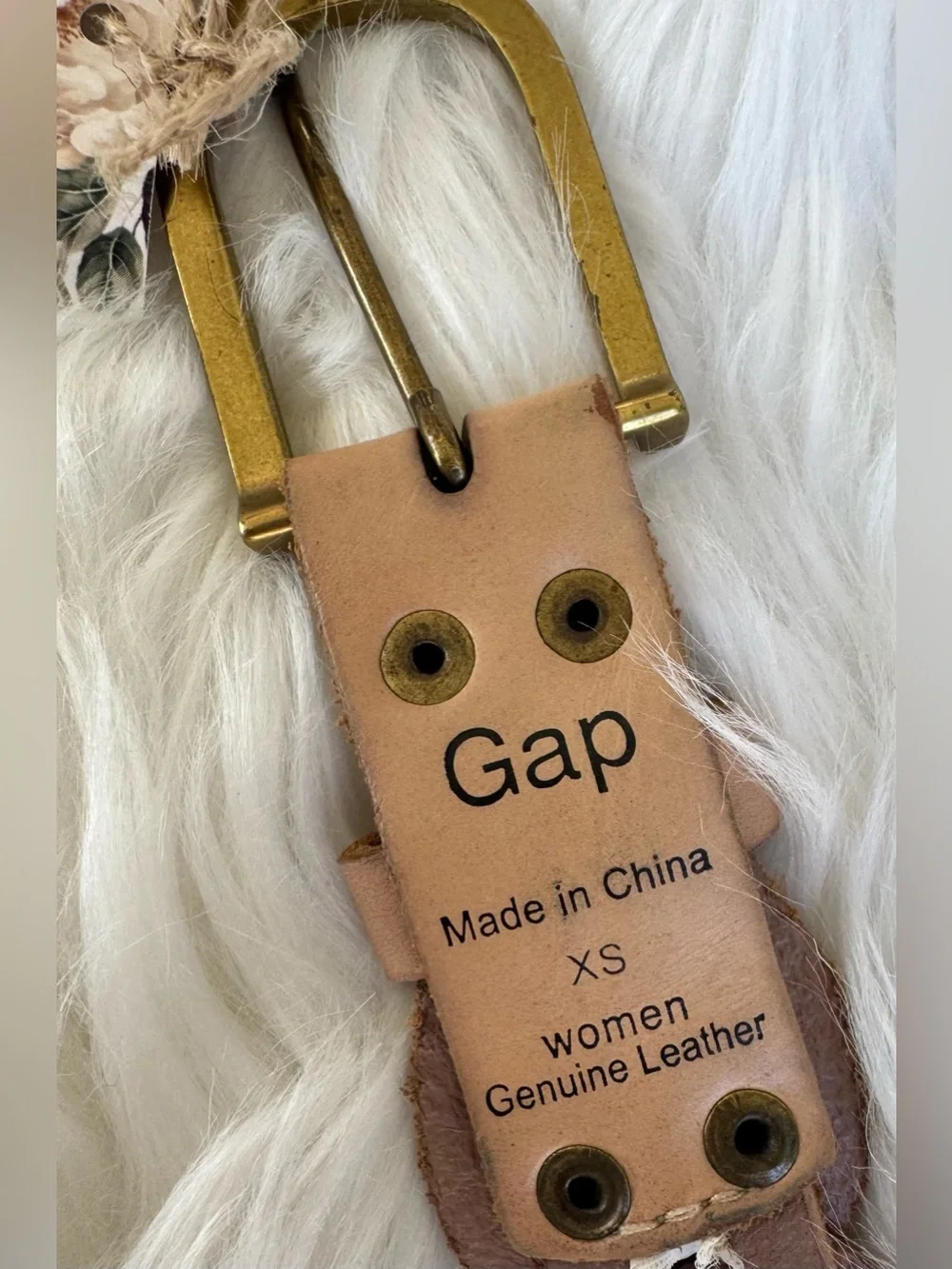 GAP Braided Leather Belt in Taupe